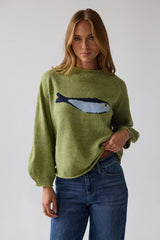 Brady Knit Sweater in Green