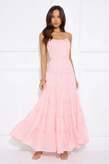 Make Up Halter Maxi Dress